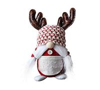 SIXRUN Muñeco Gnomo Navideño, Gnomo Sin Rostro con Cuernos de Peluche en Pie, Decoración para Decoración del Hogar en Vacaciones (#1)