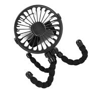 SIXRUN Ventilador para Cochecito con Batería, Trípode Flexible, Ventilador con Clip, Ventilador Silencioso para Coche de bebé, Ventilador de Refrigeración Compacto Portátil para Viajes,