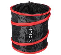 SIXTOL CAR TRASH 2 | Cubo de basura para coche | plegable | con cierre de velcro | para residuos secos | color negro y rojo
