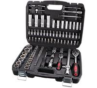 SIXTOL TOOL SET 94 Juego de herramientas 94uds | Gola en maletín | trinquete de 1/4" y 1/2" | cierre de metal