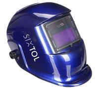 SIXTOL WELDING MASK 3 | Solar Auto Oscurecimiento Casco de Soldadura | Máscara de Soldadura | Función de lijado | Amplia Sombra 4/9-13 Casco de Soldadura para TIG MIG ARC | Azul