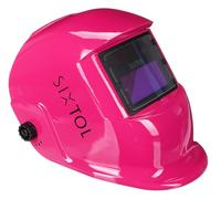 SIXTOL WELDING MASK 4 | Solar Auto Oscurecimiento Casco de Soldadura | Máscara de Soldadura | Función de lijado | Amplia Sombra 4/9-13 Casco de Soldadura para TIG MIG ARC | Rosa