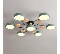 SIYANE Lámparas de techo LED Sputnik de madera modernas, montaje semiempotrado, molécula nórdica, blanca, cerca del techo, iluminación de techo para sala de estar, dormitorio, comedor, oficina, cocina