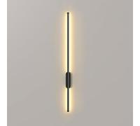 SJKJNK Modernos Apliques de Pared LED Recargables USB-C, Inalámbricos Interior con Control Remoto (Negro, 60 cm)