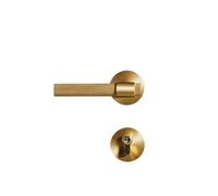 SJLOYNWQ Juego de manija puerta latón con cerradura adecuada for palanca doble baño dormitorio