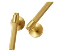 SJLOYNWQ Juego de manijas puerta moleteadas latón for palancas puertas dobles(Magnetic 7255 Lock)