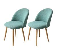 SJMDMZD Fundas Sillas de Comedor con Respaldo Curvo, Pack 1/2/4 Funda para Silla Redonda A Cuadros, Funda para Sillas Elástica, Cubre Funda Protectora Sillas Lavables para Salón Oficina L 2 Pieces