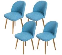SJMDMZD Fundas Sillas de Comedor con Respaldo Curvo, Pack 1/2/4 Funda para Silla Redonda A Cuadros, Funda para Sillas Elástica, Cubre Funda Protectora Sillas Lavables para Salón Oficina O 4 Pieces