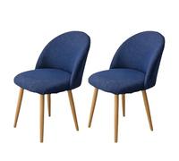 SJMDMZD Fundas Sillas de Comedor con Respaldo Curvo, Pack 1/2/4 Funda para Silla Redonda A Cuadros, Funda para Sillas Elástica, Cubre Funda Protectora Sillas Lavables para Salón Oficina E 2 Pieces