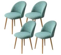 SJMDMZD Fundas Sillas de Comedor con Respaldo Curvo, Pack 1/2/4 Funda para Silla Redonda A Cuadros, Funda para Sillas Elástica, Cubre Funda Protectora Sillas Lavables para Salón Oficina L 4 Pieces
