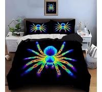 SJSXWQN Funda Nordica Cama 150 ArañA Edredon Cama 150 para Niños Adultos con Cremallera Suave Transpirable Microfibra Fundas Nordicas 240x220 cm + 2 Fundas de Almohada 50x80 cm