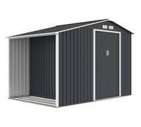 Skagen casa de herramientas de metal con leñera 2,8 x 1,9 m Tienda Boss antracita