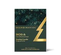 Skandinavisk Skog 'Forest' Vela perfumada, edición especial dorada, notas de aroma: agujas de pino y conos de abeto, savia de abedul y lirio de los valles, fórmula vegana, 200 g