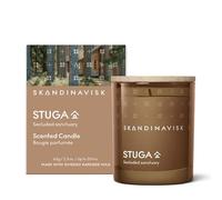 Skandinavisk STUGA 'Hütte' Mini vela perfumada de corteza de abedul y musgo de bosque, nuez moscada e incienso, fórmula vegana, 65 g