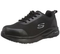 Skechers Arch Fit Sr Ringstap, Zapatos de trabajo Hombre, Black Textile/Synthetic, 42 EU