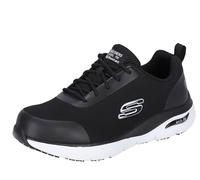Skechers Arch Fit Sr Ringstap, Zapatos de trabajo Hombre, Black White Textile/Synthetic, 42.5 EU