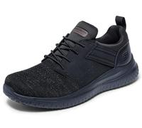 Skechers Delson 3.0 Sr Oteron Health Care - Zapatos Profesionales para Hombre, Tela sintética Negra, 47.5 EU
