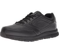 Skechers Botas de seguridad Nampa, punta blanda, cordón, poliuretano, Negro Talla 11.5