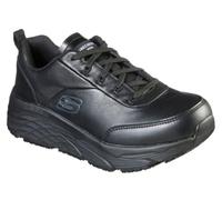 Skechers MAX Cushioning Elite Sr FilchnerHealth Care - Zapatos Profesionales para Hombre, Piel sintética Negra, 47.5 EU