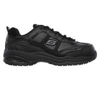 Skechers - Zapatos de seguridad "Stride Grinnell" para hombre, confeccionados en cuero recubierto, modelo GT32952 (talla 45 EU), color negro
