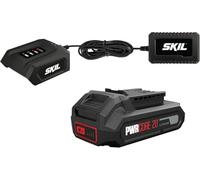 Skil Batería de Iones de Litio de 20 V MAX con Cargador de 2,0 Ah y 1,0 A, PWRCORE 20™, batería de Repuesto, batería para Herramientas, Compatible con Todas Las Herramientas SKIL 20 V MAX BC1E3133AA