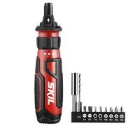 SKIL Destornillador inalámbrico recargable de 4 V con tecnología de sensor de circuito, incluye 9 puntas, 1 soporte de brocas, cable de carga USB - SD561201