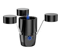 Skimmer flotante de 45 W para estanque de peces y piscina, colector multifuncional de hojas caídas con 3 modos de fuente, extractor de superficie eficiente para jardines