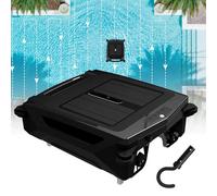 Skimmer robótico solar/recargable para piscina, resistencia de 18 horas, 2 modos de limpieza, funciones automáticas de prevención de obstáculos y escape, red de filtro de 400 um, adecuado para