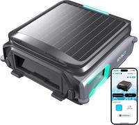 Skimmer solar para piscinas, con batería, ultrasilencioso, control mediante aplicación, apto para todas las piscinas, color mate verdoso (el cargador no está incluido, consulte la página específica)