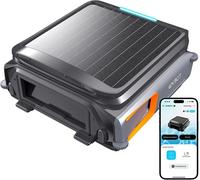 Skimmer solar para piscinas, robot aspirador para piscinas con batería, ultrasilencioso, control mediante aplicación, apto para todas las piscinas, color o naranja (el cargador no está incluido, consu