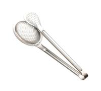 Skimmer Spoon, Stainless Steel Strainer Set, 13.39x5.12 inches 2 in 1 Mesh Ladle System with Oil Draining Design Feature, Durable Cooking Kitchen Tool Unit, Frying Food Slotted Spoon for Use