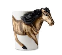 SKIPPI Taza Caballo, 270 ml, Cabeza de Caballo 3D es el Asa