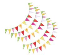 SKISUNO 5 Piezas Guirnalda Resistente a Enredos Triangular de Papel Recubierto Diseño de Frutas Exóticas y Mantiene Color y Forma para Fiesta de Verano para Eventos Veraniegos