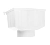 SKISUNO Barril de recolección de agua con desviador de bajante de canalón rectangular en PVC, ideal para villas y sistemas de captación de agua en exteriores