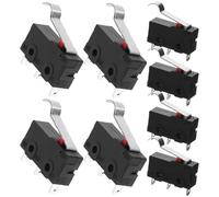 SKISUNO Interruptor de Aparato Normalmente Abierto con Brazo de Palanca Curvado, Diseño Compacto y Fiable para Sistemas de Control Automático, Paquete de 10 Unidades
