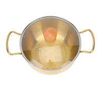SKISUNO Olla de Acero Inoxidable para Ramen Coreano Doble Asa y Tapa, Superficie Lisa Fácil de Limpiar, Adecuado para Cocinar Fideos en Cocina de Inducción Estilo Varios estilos