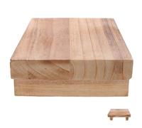 SKISUNO Pequeño Reposapiés de Madera para Escritorio, 1 Pieza | Madera de Paulownia, Superficie Lisa Diseño Inclinado, para Entrada y Trabajo en Mesa