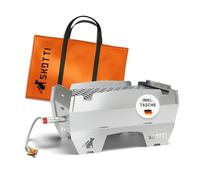 SKOTTI® Barbacoa de gas - Barbacoa de gas plegable pequeña para cartuchos de gas