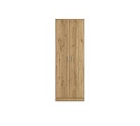 Skraut Home Armario Zapatero Alto 2 Puertas 6 Estantes Color Roble Mueble Auxiliar Pasillo Habitación 171x60x35 Cm