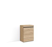 Skraut Home, Cómoda, Cajonera, Mueble Auxiliar, 57x35x75cm, Dormitorio, habitación, Con almacenamiento, Estilo Moderno Oak