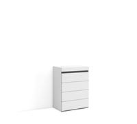Skraut Home, Cómoda, Cajonera, Mueble Auxiliar, 57x35x75cm, Dormitorio, habitación, Con almacenamiento, Estilo Moderno Black and white