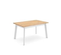 Skraut Home, Mesa de Comedor, Odin, 140x90x74cm, Estilo Moderno, Varios colores disponibles Oak - white pata