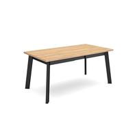 Skraut Home, Mesa de Comedor, Odin, 167x90x74cm, Estilo Moderno, Fácil Montaje, Varios colores disponibles OAK-BLACK PATA