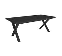 Skraut Home | Mesa Comedor | Mesa Fija Cocina y Salón | 194x90x74 cm | para 10 Comensales | Muebles Comedor | Estilo Industrial | Negro