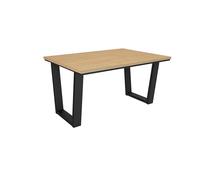Skraut Home | Mesa Comedor | Roble Soft | 140x90x74 cm | Para 6 comensales | Muebles Comedor | Mesa Fija Cocina y Salón | Estilo Moderno