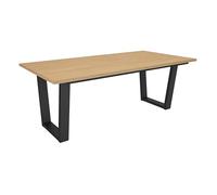 Skraut Home | Mesa Comedor | Roble Soft | 194x90x74 cm | Para 10 Comensales | Muebles Comedor | Mesa Fija Cocina y Salón | Estilo Moderno