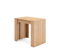Skraut Home, Mesa Consola Extensible, Mesa Auxiliar, S III, Práctica y Versátil, Estilo Moderno, 2 longitudes 58/222x90x77cm y 58/262x90x77cm Oak 260 cm