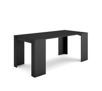 Mesa Consola Extensible Skraut Home, Mesa Auxiliar, S III, Práctica y Versátil, Estilo Moderno, Fácil Montaje, tres longitudes 58/140-160-180x90x77cm Black 140cm