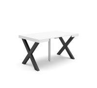 Skraut Home, Mesa Consola Extensible, Mesa Auxiliar, Tapa, 58/140x90cm, Práctica y Versátil, Estilo Moderno, Fácil Montaje WHITE 140cm