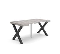 Skraut Home, Mesa Consola Extensible, Mesa Auxiliar, Tapa, 58/160x90x73cm, Práctica y Versátil, Estilo Moderno, Fácil Montaje Cemento 160cm